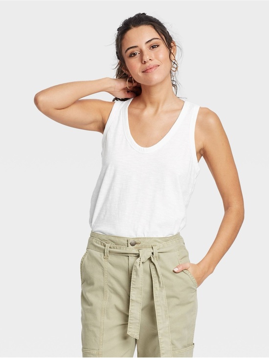 Universal Thread Tops - NWT Universal Thread White Scoop Neck Tank Top Size Small